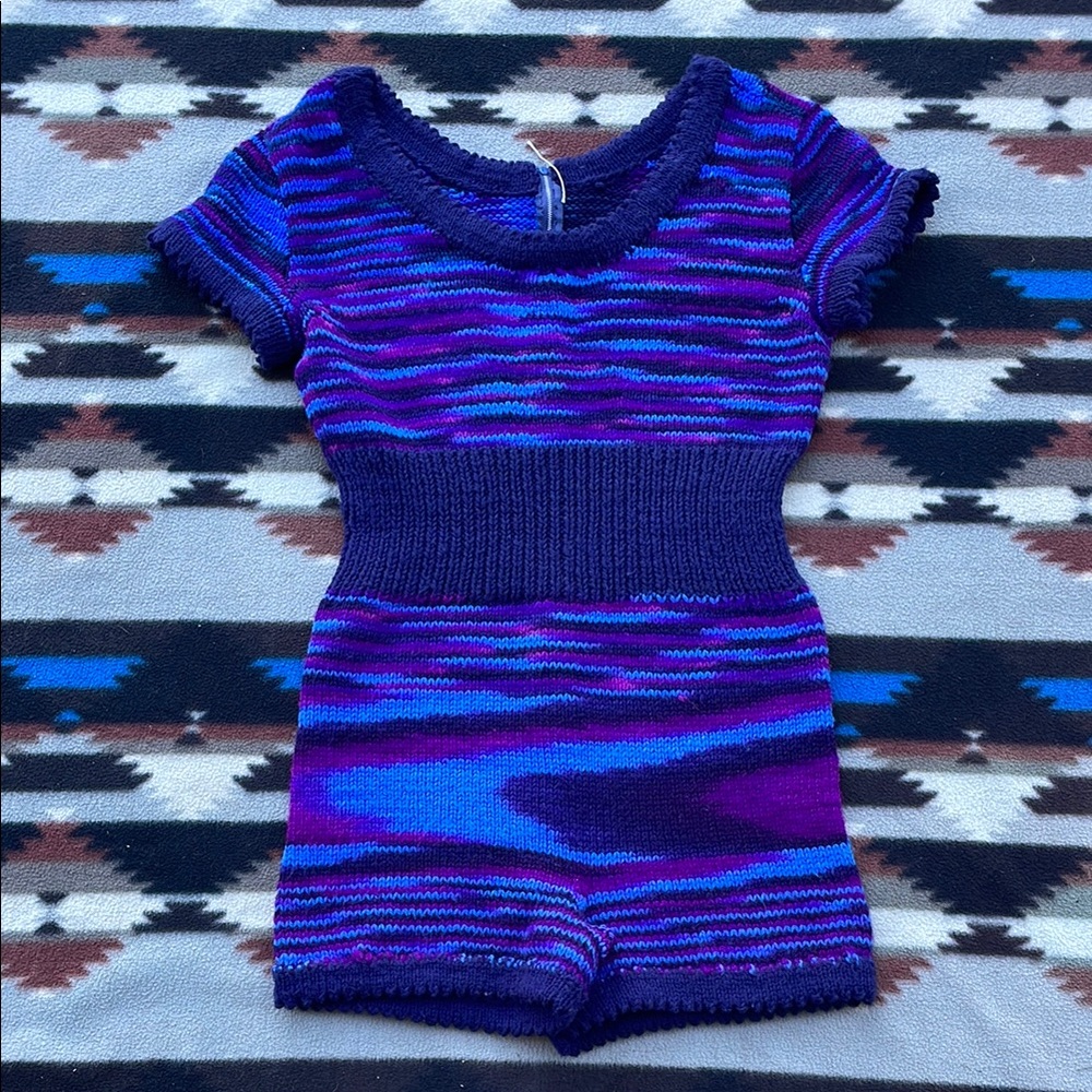 Vintage 60s 70s handmade knitted retro jumper